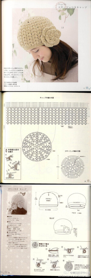 手工帽子钩针图解