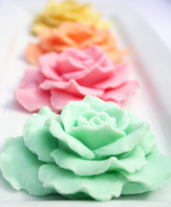 Rose Soap Wedding Favors - Pastel Soap - Set of 10 - Bridal Shower Favor - Baby Shower - Hostess Gifts