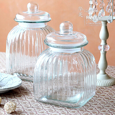 大号玻璃密封罐欧式玻璃瓶收纳罐奶粉罐子储物罐泡菜茶叶罐
