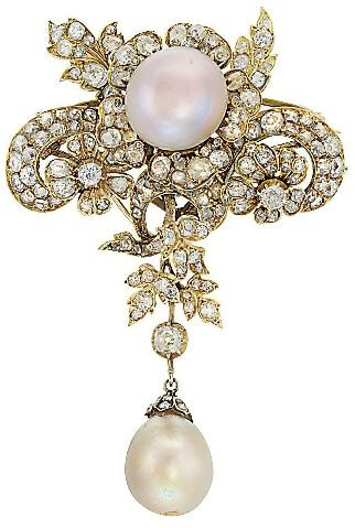 Pearl and Diamond Brooch 1890s Christie’s