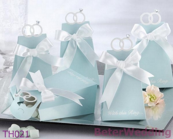 BeterWedding TH021/A Tiffany alike Engagement Ring Favor Box