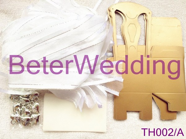 BeterWedding TH002 Gold Chair Favor Boxes,card holders