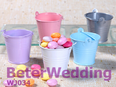 BeterWedding WJ034 Tin Favor Pails Wedding Decorations