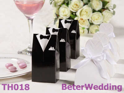 BeterWedding TH018 Wedding Dress and Tuxedo Favor Boxes