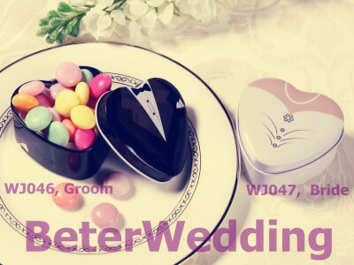 BeterWedding WJ047 Wedding Dress Tin,Chocolate Candy Box