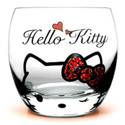 hello kitty透明玻璃杯 水钻玻璃杯 红酒杯 水杯 咖啡杯-淘宝网