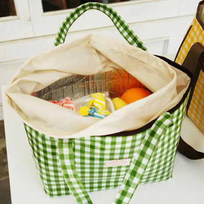 韩国年终大促InviteL田园风格野餐保温保鲜包便当袋M