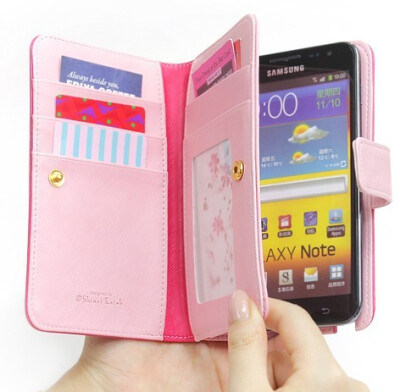 韩国ShinziKatoh三星galaxynotei粘贴式手机包钱包