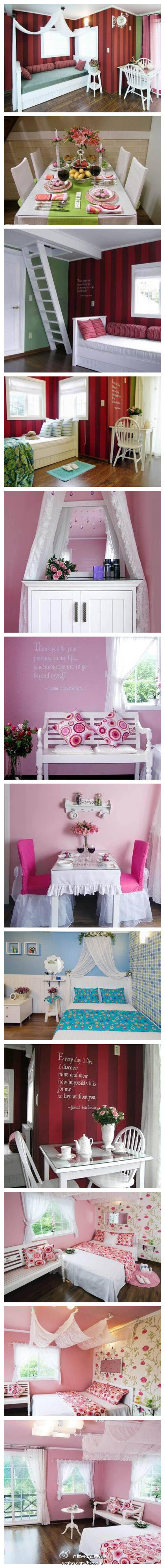 漂亮MM的温馨小居室， 45平浪漫家居组合~