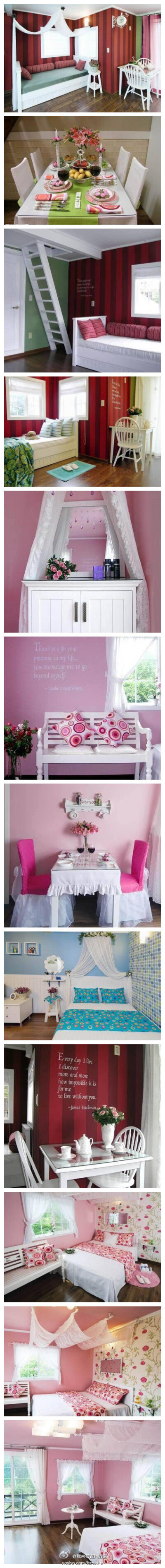 漂亮MM的温馨小居室， 45平浪漫家居组合~