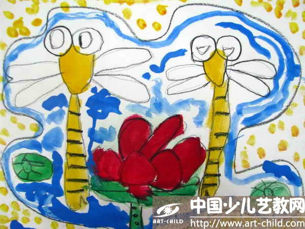 小蜻蜓-《少儿画苑》第17届国际少儿书画大赛获奖作品