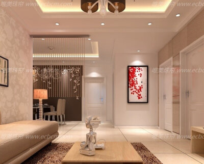 珠帘在高档住宅里的各种装饰效果图 图5