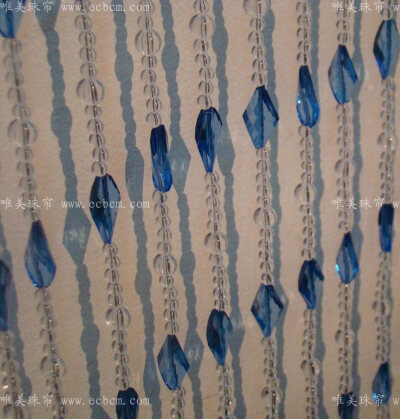 蓝宝石水晶珠帘 水晶珠帘效果图 www.ecbcm.com