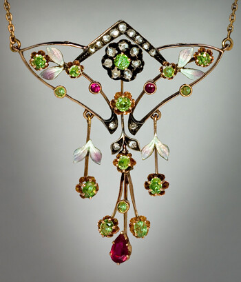 art nouveau jewelry necklace