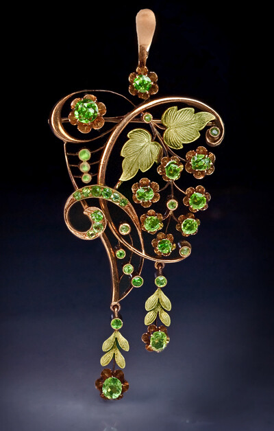 Art Nouveau jewelry pendants