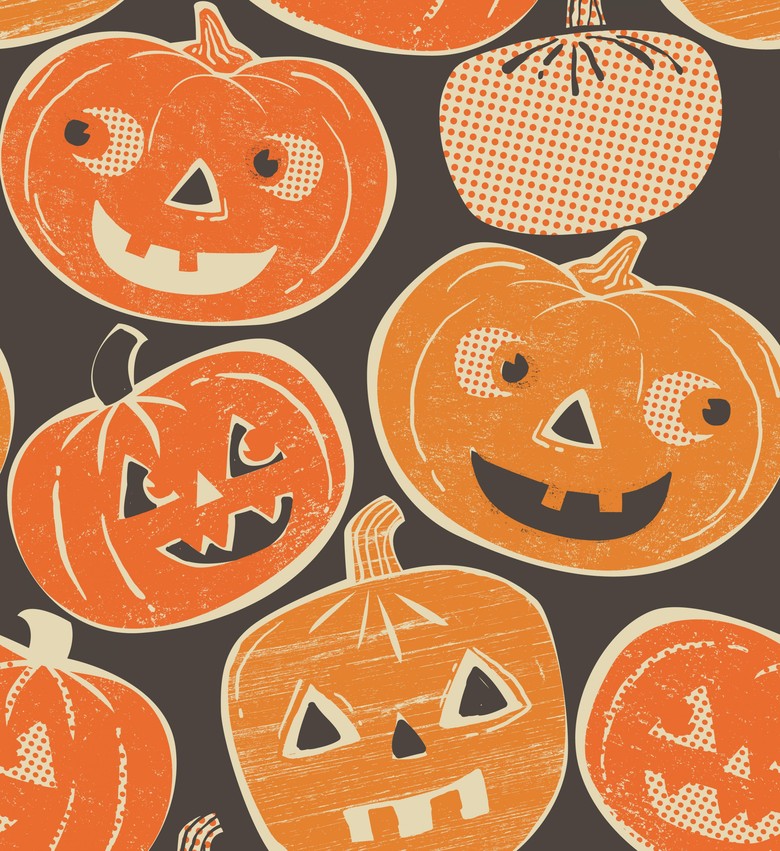 designer - maude asbury Trick or Treat! This fabric collection is sure to delight! A Spooktacular combination of jack-o-lanterns, cats and bats with traditional colors of Halloween are perfect for all your ghostly projects and holiday decor.