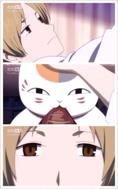 #夏目友人帐##娘口森森#噗！大白猪你怎么做到如此的临危不乱……【娘口森森：……请叫我一声斑大人！再给我烤鱿鱼我就告诉你！