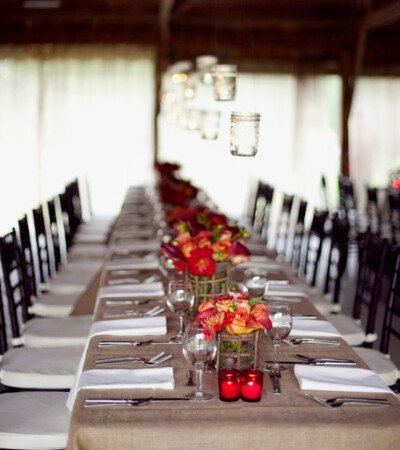 runner, reception, tabletop, flowers