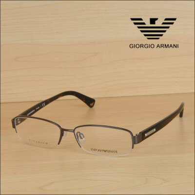 ARMANI 阿玛尼 眼镜架 时尚 半框 钛架 轻 男女款 原厂正品