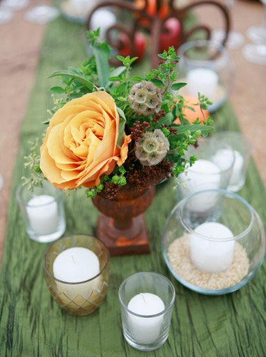 votives, candles, tabletop decor, reception