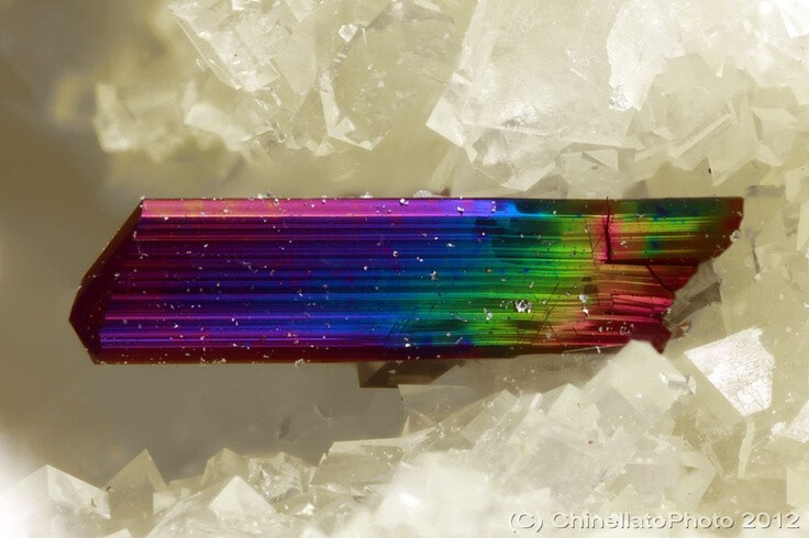 multicolor Rutile crystal