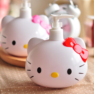 hello kitty凯蒂猫 头型洗手液瓶 可爱乳液器 皂液器 沐浴露瓶子