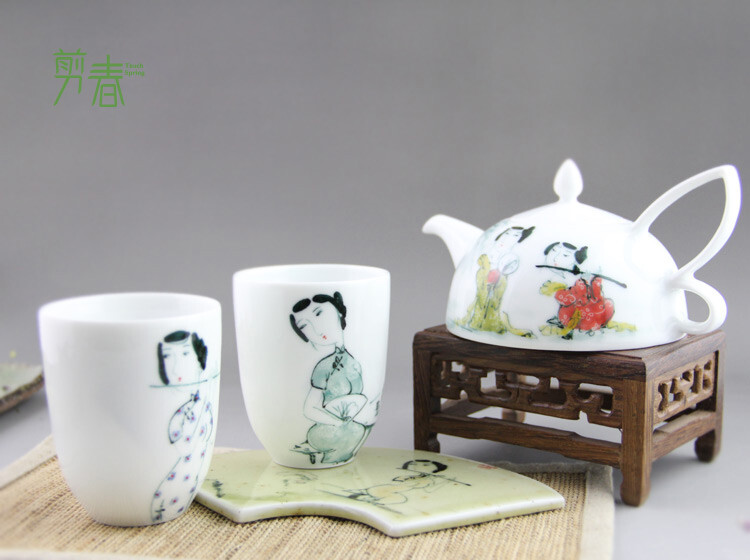 #剪春茶具9月8日开业全场八五折# 功夫茶 手工 美女系列手绘茶壶 特价优惠-剪春茶具开业期间全场购物满99元包邮、满300减30、满500减60、满1000减150元，可以累积。收藏剪春茶具店可获得10元优惠卷