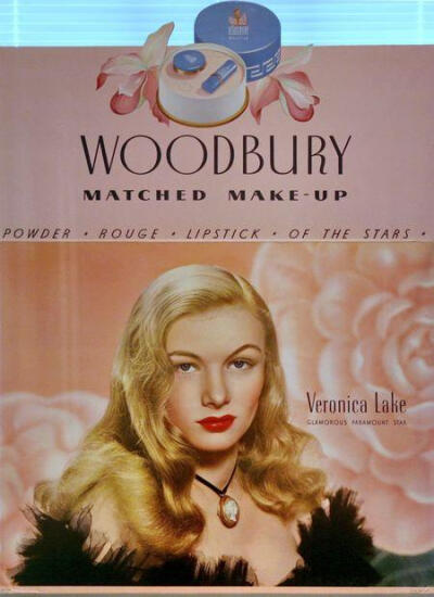 八十年前的化妆品海报们——维洛妮卡·莱可Veronica Lake——化妆品