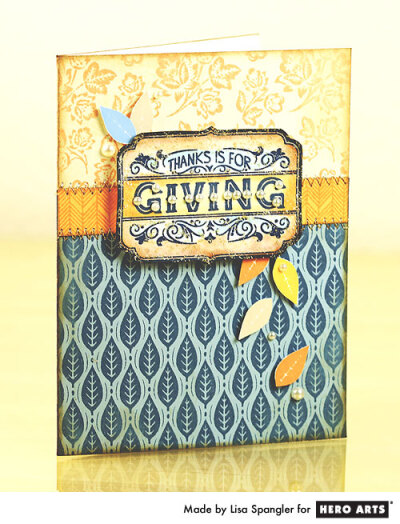 Thanks is for Giving by Lisa Spangler for Hero Arts using the BasicGrey Persimmon Collection