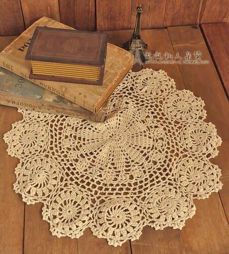 zakka欧式复古方蕾丝花边垫镂空棉餐垫桌垫拍照背景道具
