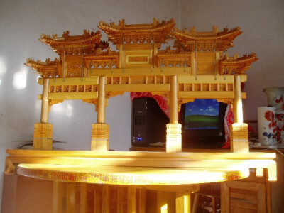 仿古建筑雕刻模型