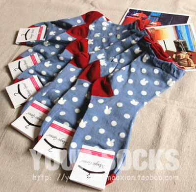 秋冬新品 全棉女袜 米奇女式泡泡口 YOUR SOCKS