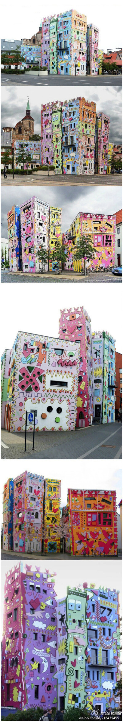 世界上最欢乐的大楼——德国布伦瑞克的Rizzi楼（Rizzi House），这座建筑由美国流行艺术家James Rizzi设计，James Rizzi擅长孩童般的插画作品及奇趣风格雕塑。（内容收集自网络）