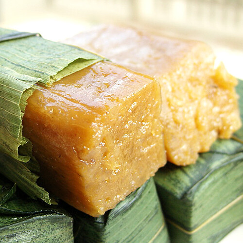 云南特产傣旺泼水粑粑糯米粑粑清香诱人咸而不腻独到粽子味