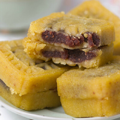 上海特产老字号功德林素食食品绿豆糕传统糕点点心工厂每日送