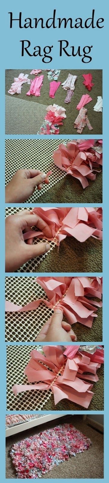 Easy rag rug tutorial! Perfect use for scrap fabric!