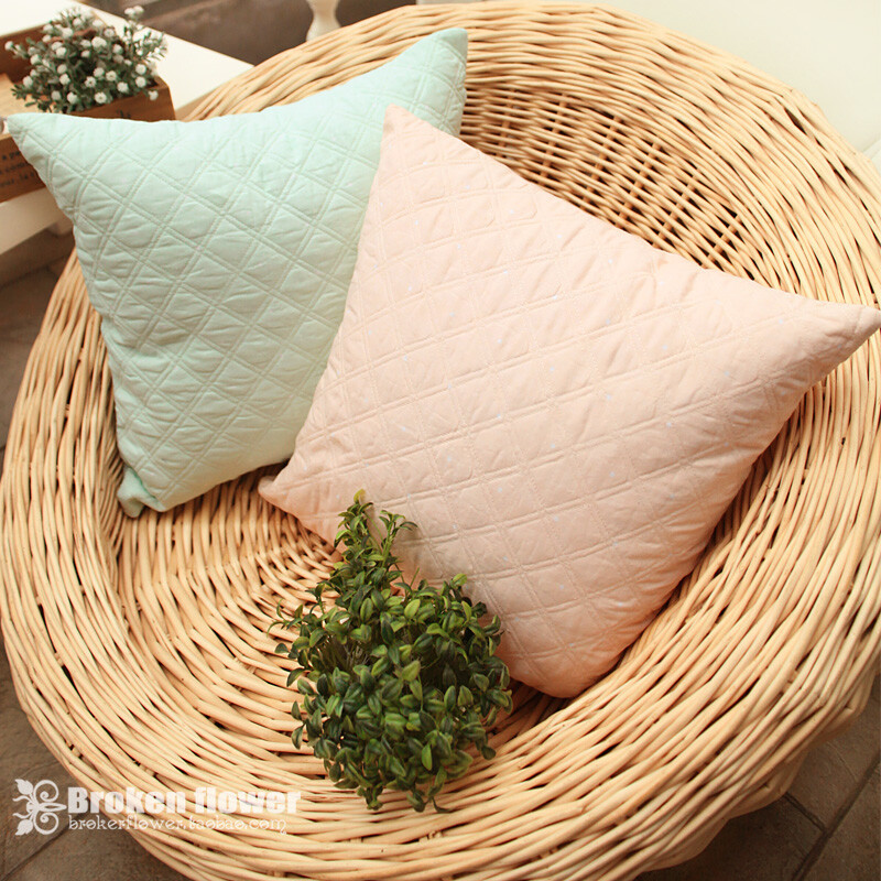 全棉可爱时尚护腰沙发靠垫套抱枕套靠背垫午睡枕靠枕靠垫双色