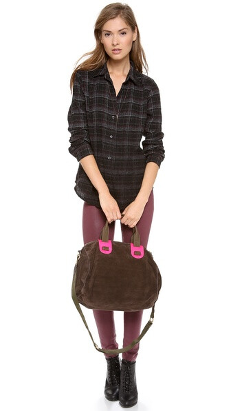 Meredith Wendell Suede Duffel Bag