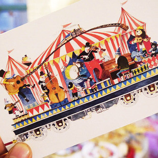 咔嘀Cardii 明信片●手绘插画系列 开往幸福的火车 10张入