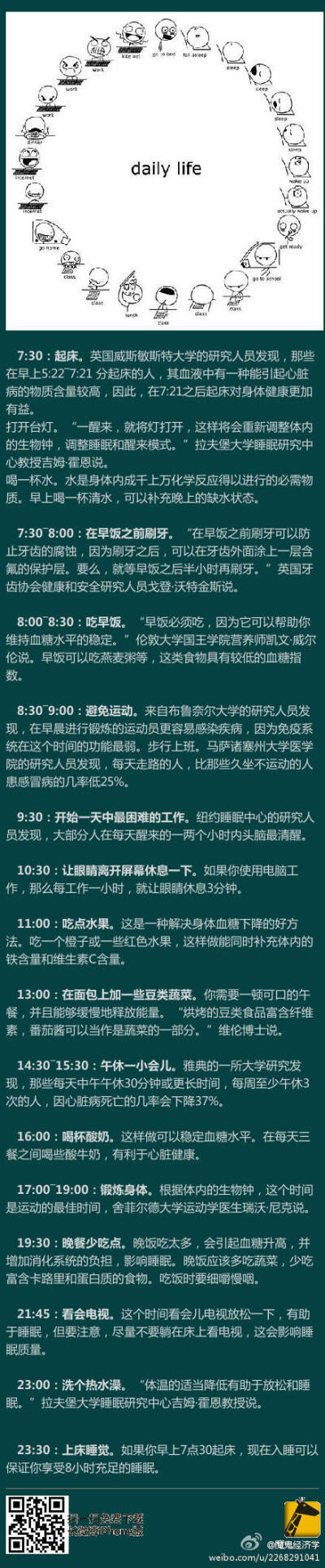 世界上最健康的作息时间表-----打印出来 放电脑前~~~~