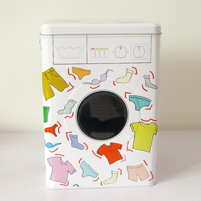 多彩洗衣机手提锌铁盒铁罐收纳盒（防锈）