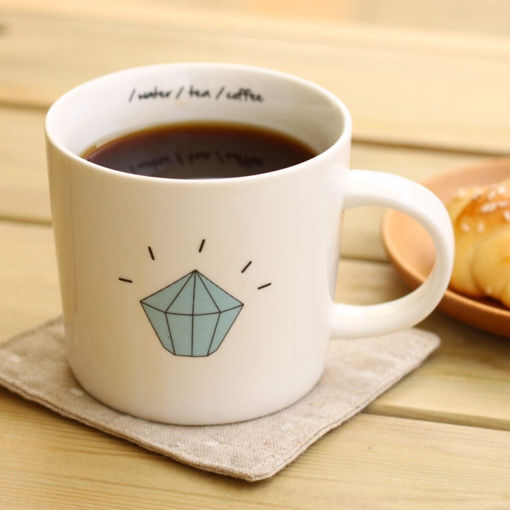 UPICK原品生活几何图形杯水杯咖啡杯钻石茶杯杯子创意