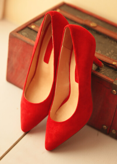 新娘鞋高跟婚鞋女红色复古结婚鞋子单鞋秋季韩版