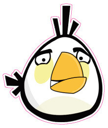 愤怒小鸟电脑贴纸行李箱贴纸磨砂防水完美切割m