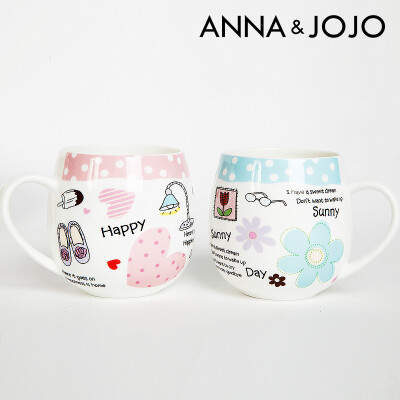 安娜和乔 陶瓷马克杯情侣对杯子