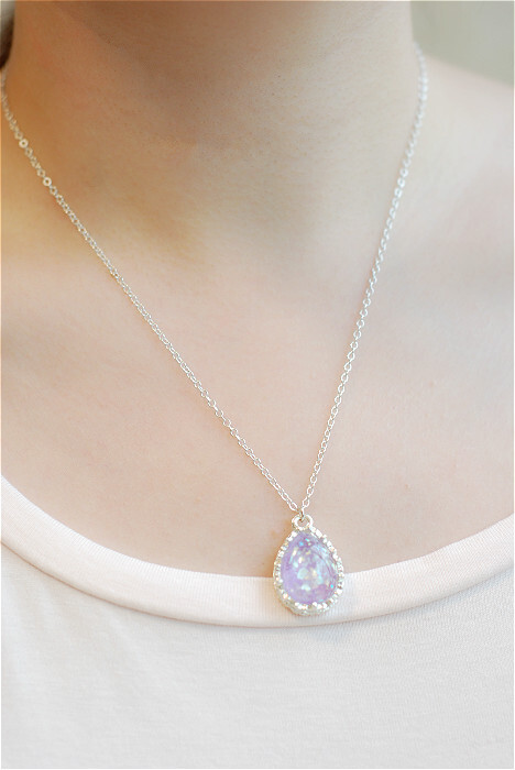 葵子原创手作女神之泪宝石锁骨链毛衣项链森女定制手工礼物