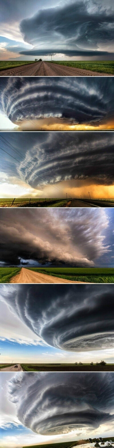 2013年6月3日，美国德克萨斯州现超级雷雨胞，巨大的云层形如外星飞碟。。。乖乖！确定不是大片特效？！真心被震撼到！！！http://t.cn/z8Y4ONz 