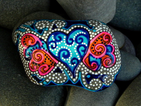 Painted Rock / Firefly Dreams / Sandi Pike Foundas / Cape Cod Sea Stone