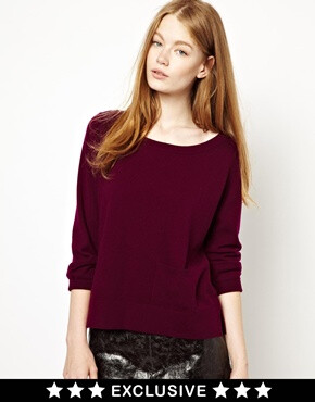 Image 1 of CC Cashmere by John Laing Boxy Jumper with Pocket in 100% Cashmere