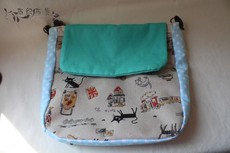 纯手工原创棉麻单肩手提真皮包带布包学院森女文艺淑女/绿袖良品